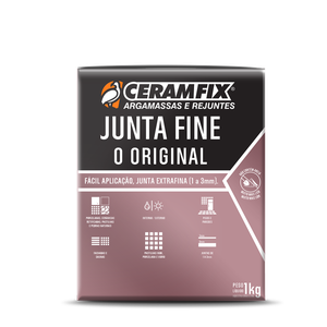 Rejunte Junta Fine Grafite 1kg Ceramfix