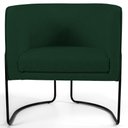 Ver imagem 4 de Kit 2 Poltronas Base Aço Betina B-303 Veludo Verde Musgo