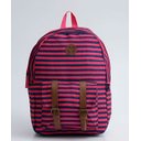 Ver imagem 1 de Mochila Juvenil Clio Listras com Detalhe em Fivela:vermelho/único/feminino/acessórios