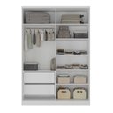 Ver imagem 2 de Guarda Roupa Infantil 4 Portas 2 Gavetas MDF Sky Yescasa Branco/Olmo Italiano