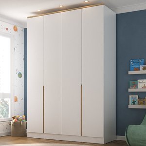 Guarda Roupa Infantil 4 Portas 2 Gavetas MDF Sky