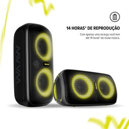 Caixa de Som Bluetooth Waaw Infinite 100 Tws 100w Rms 4 Alto Falantes Ipx4 - 3
