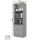 Ver imagem 1 de Torre Quente Henn Americana C351-169 2 Fornos 2 Gavetas Cinza/Nature SE