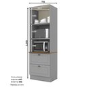 Ver imagem 3 de Torre Quente Henn Americana 2 Fornos 2 Gavetas MDF Armário de Cozinha Cinza Nature