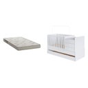 Ver imagem 3 de Berço Cama Multifuncional com Auxiliar 2 Colchões Branco
