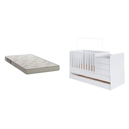Berço Cama Multifuncional com Auxiliar 2 Colchões - 3 Berço Cama Multifuncional com Auxiliar 2 Colchões - 3