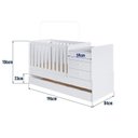 Ver mais imagens de Berço Cama Multifuncional com Auxiliar 2 Colchões