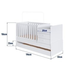 Berço Cama Multifuncional com Auxiliar 2 Colchões - 8