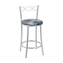 Ver imagem 1 de Kit 2 Banquetas Cromadas Assento Espuma D15 Treparoni Azul