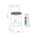 Ver imagem 2 de Kit 2 Banquetas Cromadas Assento Espuma D15 Treparoni Azul