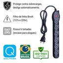 Ver imagem 3 de Filtro de Linha 6 Tomadas Preto Qfl6 Qualitronix