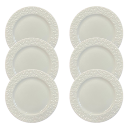 Kit Prato Raso Tassel Porcelana Branca – 6 Peças - 1