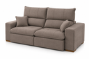 Ver imagem 1 de Sofá Thor Retrátil e Reclinável com Molas Ensacadas e Pillow Top de 18cm:Veludo Marrom/2,30