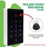 Kit 2 Teclado de Acesso Touch Controle Rfid Digital Leitor Cartão - 4