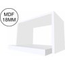 Suporte Microondas Nicho Prateleira Mdf 18 Branco 25 À 32l - 5