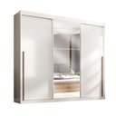 Ver imagem 3 de Guarda-roupa Casal Tower 3 Portas 6 Gavetas com Espelho Branco - Pnr Móveis