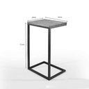 Ver imagem 2 de Mesa Lateral Apoio De Sofá Turim 75 Cm Laminada