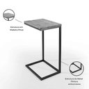 Ver imagem 3 de Mesa Lateral Apoio De Sofá Turim 75 Cm Laminada