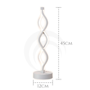 Ver imagem 2 de Abajur Moderna de Led Genoma Dna Branco para Sala de Estar, Quartos, Cabeceira de Cama, Escritório