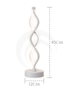 Ver imagem 2 de Abajur Moderna de Led Genoma Dna Branco para Sala de Estar, Quartos, Cabeceira de Cama, Escritório