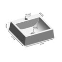 Ver imagem 3 de Cuba de Sobrepor Quadrada Para Banheiro e Lavabo C006 Placa&Ponto