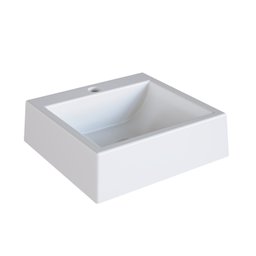 Cuba de Sobrepor Quadrada Para Banheiro e Lavabo C006 Placa&Ponto - 2
