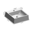 Ver imagem 3 de Cuba de Sobrepor Quadrada para Banheiro e Lavabo C007 Placa&Ponto Branco