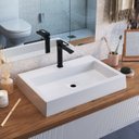 Ver imagem 1 de Cuba de Sobrepor Retangular Para Banheiro e Lavabo C008 Placa&Ponto