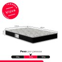 Ver imagem 3 de Colchão Viúva e-Shop Casa D33 One Face - Branco/Preto - 17x128x188cm - e-Shop Casa