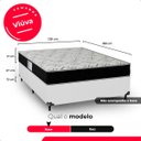 Ver imagem 4 de Colchão Viúva e-Shop Casa D33 One Face - Branco/Preto - 17x128x188cm - e-Shop Casa