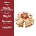 Ver imagem 6 de Sino Duplo Natalino Decorado Glitter Dourado, Flor Bico de Papagaio 28cm x 20cm - Magizi