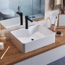 Ver imagem 1 de Cuba de Sobrepor Retangular para Banheiro e Lavabo C002 Placa&Ponto Branco