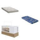 Ver imagem 3 de Berço Cama Multifuncional com Auxiliar 2 Colchões Marrom/Aveiro Oak/Branco