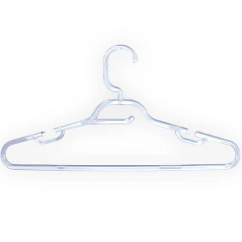 Cabide de Roupas Reforçado com Cava Organizador de Closet Armário Multiuso Adulto Uno Cristal