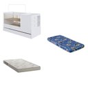 Ver imagem 3 de Berço Cama Multifuncional com Auxiliar MDP 2 Colchões Branco