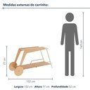 Ver imagem 7 de Carrinho Bar Natu sem Porta sem Gavetas Madeira Reflorestada 152cm Cedro