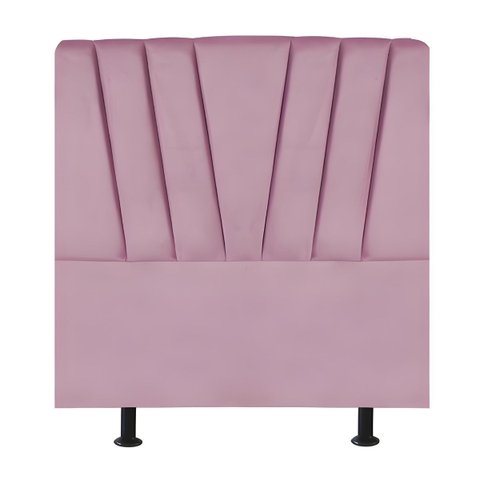 Cabeceira Estofada Cama Box Solteiro 90 Cm Ariel Suede:rosa