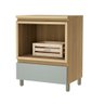 Balcão Modular para Forno e Microondas Nesher Rainha Mdf 1 Gaveta Marrom Verde - 1