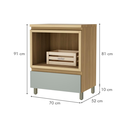 Ver imagem 3 de Balcão para Forno e Micro-Ondas Rainha 100% MDF Marrom/Verde - Nesher