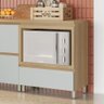 Balcão Modular para Forno e Microondas Nesher Rainha Mdf 1 Gaveta Marrom Verde - 2