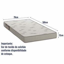 Cama Elevada com Escorregador e Cortina Zoo 1 Colchão - 12