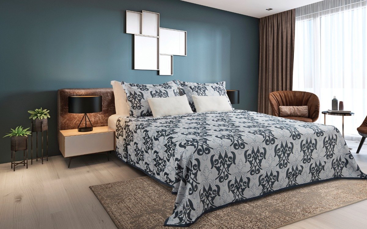 Kit Colcha Montblanc Imperial 103 Navy Casal Queen 230x260cm - 2