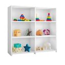 Ver imagem 1 de Estante Livreiro para Quarto e Escritório 6 Nichos Marrocos - Branco