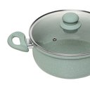 Ver imagem 2 de Jogo de Panelas de Indução Antiaderente Cerâmica Granito Chef Verde 5 Peças - Lyor
