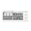 Ver imagem 3 de Cozinha Compacta Americana 4 Portas 3 Gavetas 100% Mdf Branco - Henn