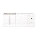 Ver imagem 2 de Cozinha Compacta Americana 4 Portas 3 Gavetas 100% Mdf Branco - Henn