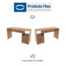 Kit 2 Peças com Escrivaninha com Ripado 2 Gavetas 1 Nicho com Cadeira para Escritório Diretor Tela Mesh - 10