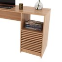 Ver imagem 7 de Conjunto 2 Peças com Escrivaninha com Ripado 2 Gavetas 1 Nicho com Cadeira para Escritório Diretor T