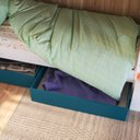 Ver imagem 6 de Beliche Infantil com Escada 5 Nichos 2 Gavetas 2 Colchões Branco/Azul Secreto