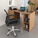 Ver imagem 1 de Kit 2 Peças com Escrivaninha Retrátil para Escritório com Cadeira para Escritório Diretor Tela Mesh